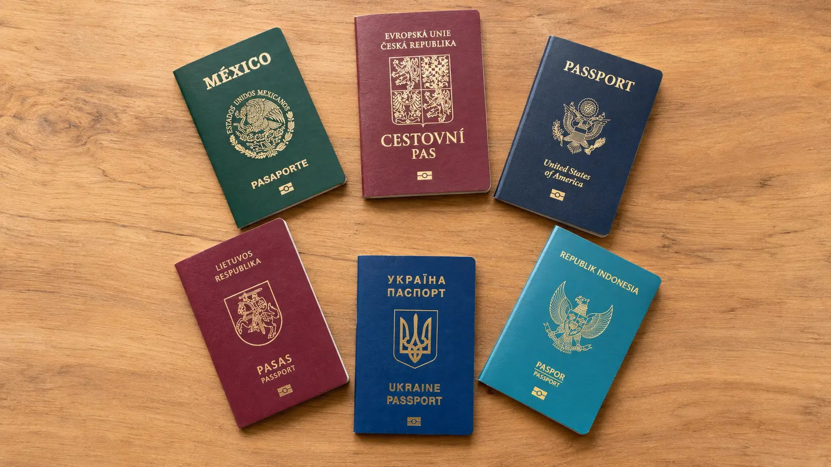 Enam paspor yang memenuhi syarat untuk transit bebas visa 240 jam China: Republik Ceko, Indonesia, Lituania, Meksiko, Ukraina, dan Amerika Serikat