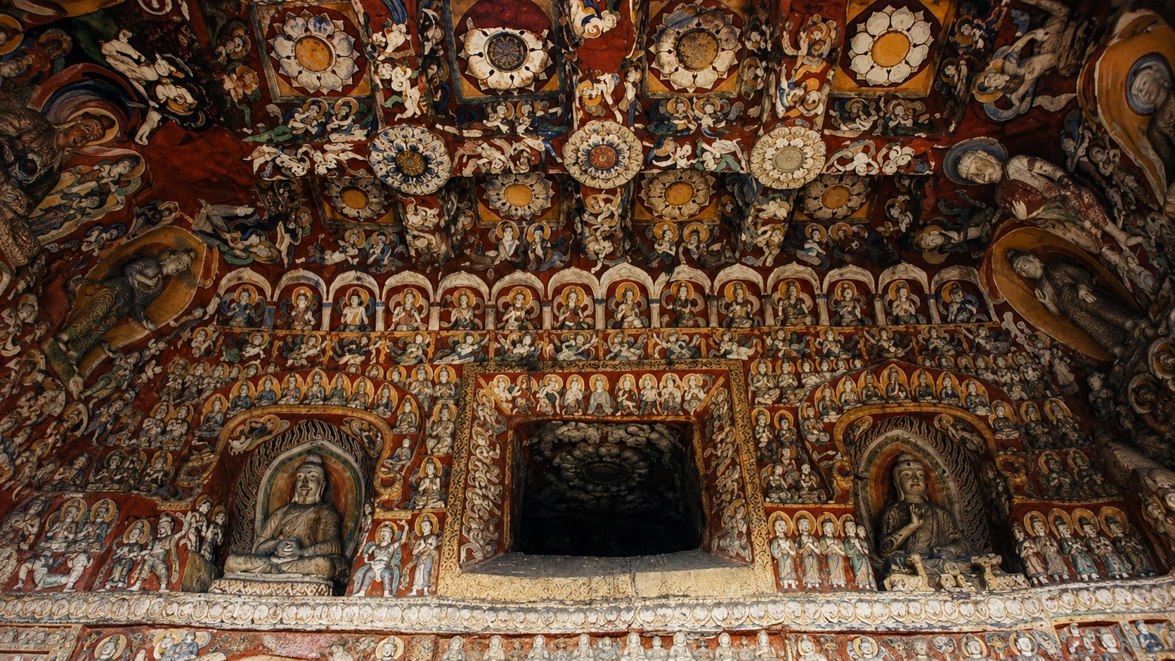 The giant open-air Buddha of Cave 20 at the Yungang Grottoes near Datong, China