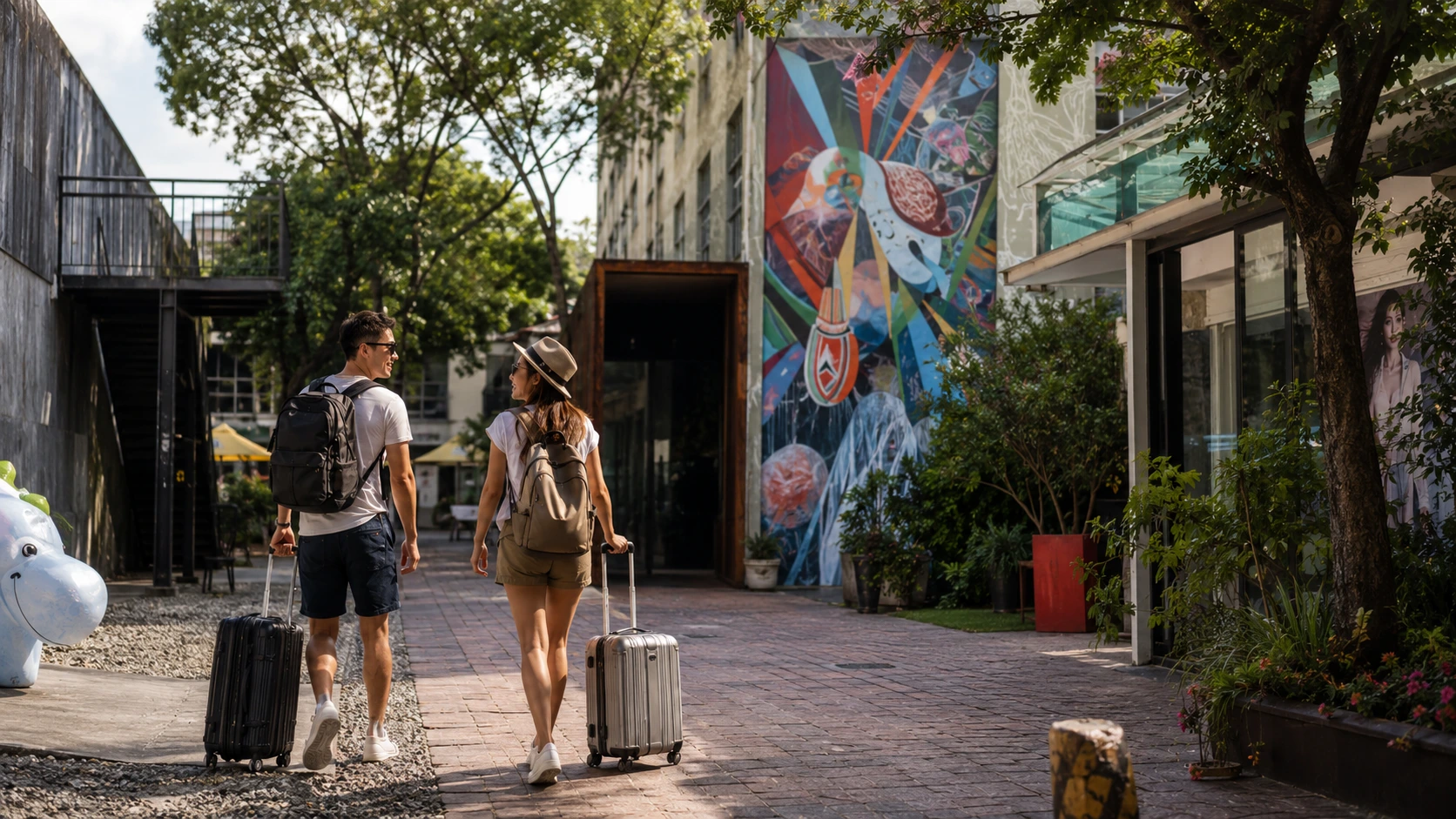 Street art and converted-factory galleries at OCT-LOFT in Shenzhen
