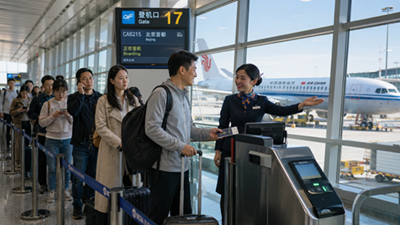 Passport stamp representing China's mutual visa exemption agreements